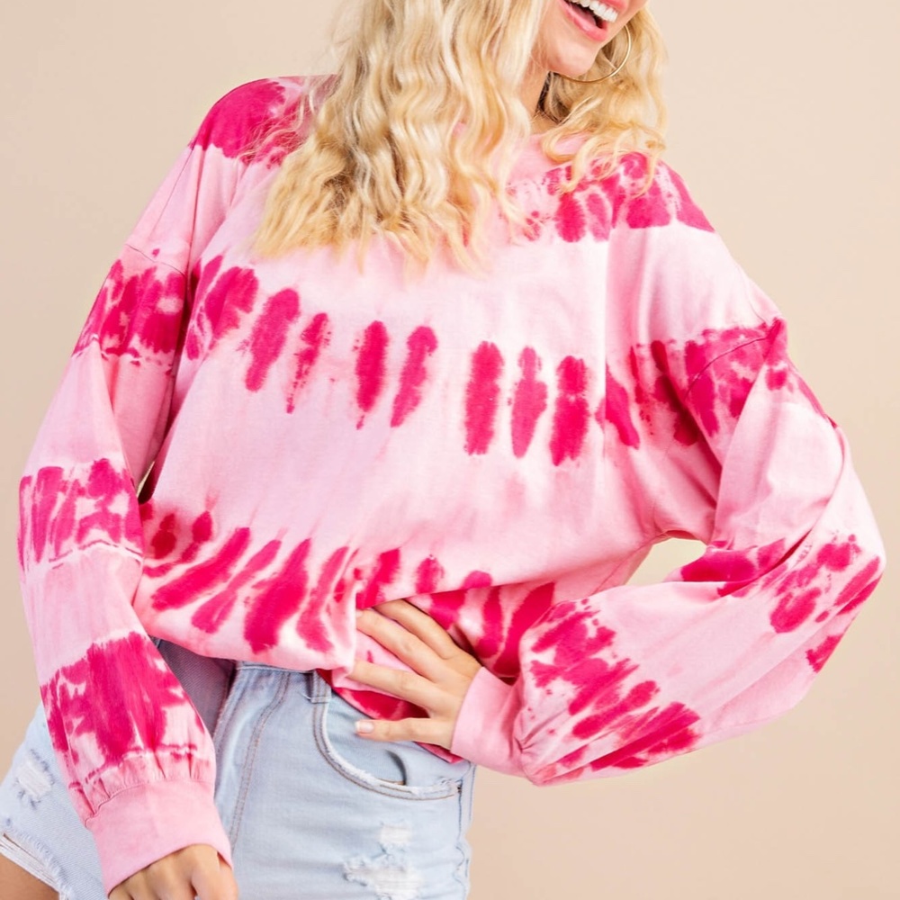 LAST ONE - Pure Heart Cotton Tie Dye Top - Picture 5 of 5